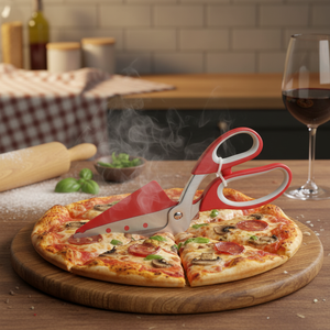 Forbici per taglia Pizza pesanti con manico Soft Touch lama in acciaio inossidabile per uso domestico in cucina - Product Image 3
