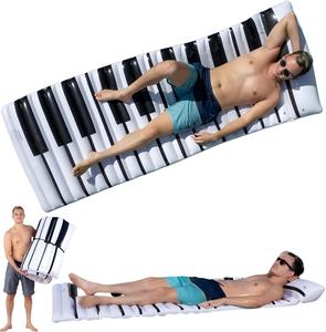 Colchoneta Inflable de PVC con Diseño de Teclado de Piano para Piscina, para Adultos - Product Image 1
