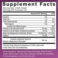 Vitamines pour la croissance des cheveux, gommes à mâcher molles, complément alimentaire pour femmes et hommes adultes, 10000 MCG de biotine, favorise des cheveux plus épais, plus volumineux et plus forts