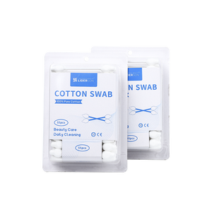 55 pièces/boîte, cotons-tiges en coton, cotons-tiges avec carte blister, emballés pour le nettoyage et le maquillage - Product Image 3