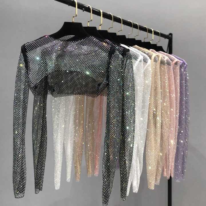 diamond mesh top