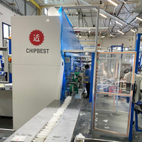 Machine de découpe entièrement automatique contrôlée par PLC Chipbest pour la production de couches pour bébés et de serviettes hygiéniques féminines, haute vitesse, haute performance