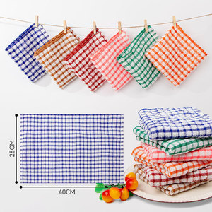 Kitchen <b>Towel</b> Checkered 40x28cm Cotton Dishcloth For Cleaning And Wiping - Product Image 1