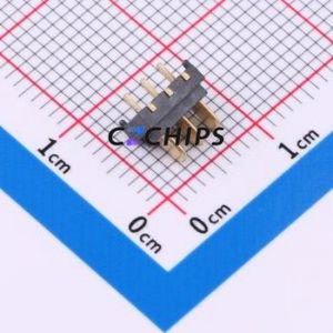 23E313050 Blade/Spring Contact Battery Connector SMD,P=2mm Connector Blade Contact Type (Male) 2mm 3P Vertical Mount - Product Image 1