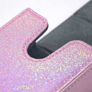 Sanseking-حافظة بطاقات التداول, حافظة بطاقات جلدية فاخرة مصنوعة من البولي يوريثان الحراري والبولي يوريثان الحراري والبولي يوريثان اللامع باللون الوردي - Product Image 4