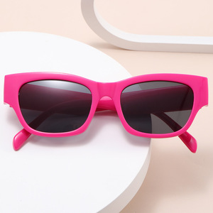 Xsy Red <b>Square</b> <b>Sunglasses</b> Pc Frame Uv400 Unisex Fashion Sun Protection Outdoor Wear - Product Image 2