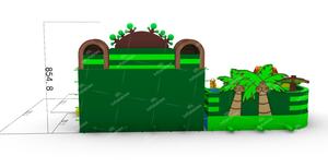 Parc aquatique gonflable sur le thème de la forêt tropicale commerciale pour parc aquatique, <span class=keywords><strong>jungle</strong></span> sauvage, avec toboggan pour enfants et adultes - Product Image 4