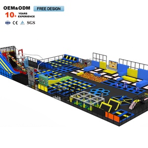 Children's Indoor Blue-Themed Parkour Trampoline Equipment Plastic Naughty Castle for <b>Physical</b> Training Restaurants Trampoline - Product Image 1