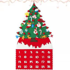 Árbol de Navidad de fieltro, artesanía educativa para niños DIY, calendario decorado con tela no tejida de Navidad - Product Image 4