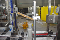 Machine de bouchage entièrement automatique pour bouteilles d'huile de cuisson/huile de palme/huile de sésame/sauce soja/vinaigre avec élévateur de bouchons et capuchons en plastique à pression