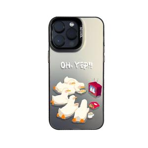 Regarder <span class=keywords><strong>TV</strong></span> Canard Impression Argent Électrolytique Clé TPU PC Housse de Téléphone Portable pour <span class=keywords><strong>Iphone</strong></span> 8 X Xr Xs Max 11 12 13 14 15 16 17 Air - Product Image 3