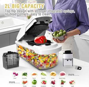 Nuevo Cortador de Verduras Manual Multifuncional 15 en 1, Rebanador y Picador de Tomates, de Plástico, para Cocina - Product Image 3