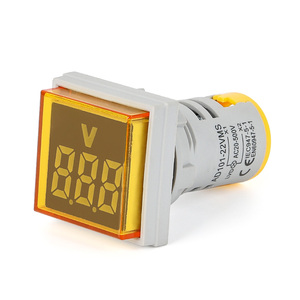 22mm Panel Installation LED Indicator Light Digital <strong>Display</strong> Cylindrical Voltmeter YELLOW GREEN <strong>RED</strong> WHITE - Product Image 2