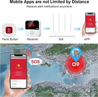 ANGUS - Sistema de Alerta para Cuidadores con WiFi para Personas Mayores, Sin Cuota Mensual, Botón de Pánico SOS, Reloj Compatible con Tuya Smart/Smart Alarm