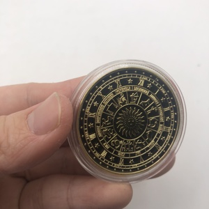 12 Design di Monete d'Oro dello Zodiaco Ariete Leone Vendita all'Ingrosso Dropshipping 12 Monete delle Costellazioni con Elegante Confezione - Product Image 4
