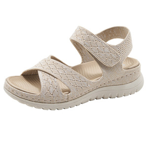 Women's Summer Lightweight Water-Resistant Slip-On Outdoor <b>Sandals</b> Non-Slip Platform Soft-Sealed <b>Flat</b> Large Size Holiday Travel - Product Image 3