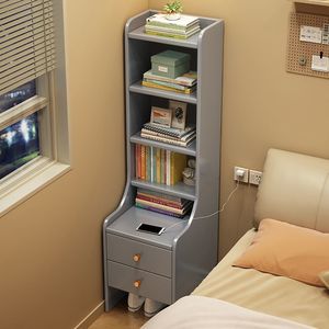 Solid Wood <b>Bedside</b> Table Bookcase With Drawers Storage Rack Bedroom Furniture - Product Image 4