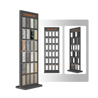 Support de présentation de carreaux en métal stable personnalisable, support de carreaux rotatif, unité de présentation de pierre pour magasins, présentoir de carreaux en marbre