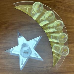 Bandeja de Servicio Acrílica Transparente Personalizada con Diseño de Luna y Estrella, Ecológica y de Estilo Moderno para Ramadán, con Color Personalizado - Product Image 4