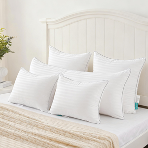 Almohada Suave a Rayas para Cama - Almohada Transpirable Hipoalergénica para Dormir, Decoración de Dormitorio y Habitación de Invitados - Product Image 4