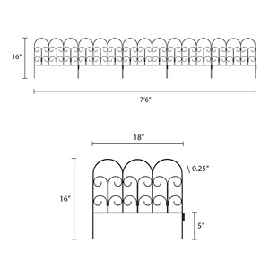 Grotall açık küçük yasemin dekoratif klasik çim bahçe kenar çit sınır - Product Image 2