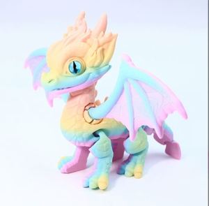 Figura de Acción de Dragón Impresa en 3D Vashine, Juguetes de Material Ecológico, Articulaciones Móviles, Dragón sin Dientes Colorido para Niños - Product Image 5