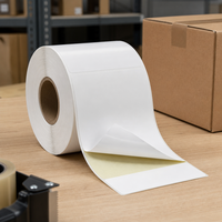 Rouleau d'étiquettes d'expédition thermiques directes 4x6 pouces (100x150mm) autocollantes pour adresses et codes-barres, idéal pour la logistique et les colis de messagerie