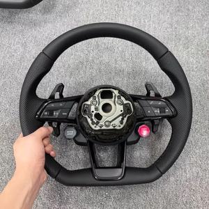 Volante de Volante Perforado de Cuero Completo, Diseño Personalizado para <span class=keywords><strong>Audi</strong></span> <span class=keywords><strong>RS</strong></span> A4 A5 A6 C7 B8 R8 S3 S4 Q7 A7 S7 TT RS3 RS5 RS6 RS7 B9 - Product Image 3