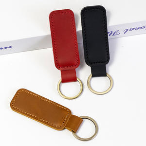 Porte-clés personnalisé en cuir véritable ou en cuir PU, personnalisation du cuir - Product Image 3