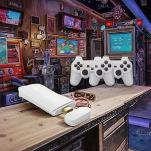 Ihomelife 2025 Mini TV Stick Console White 64GB Gamepads Retro Game System Supports 8K Resolution FC GBC MD Game Formats - Product Image 2