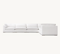 Sassanid OEM nouvelle présentation du postmodernisme américain ensemble de salon de luxe côte tissu canapé modulaire en L sectionnel