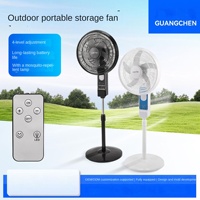 Ventilateur sur pied solaire de 16 pouces avec 4 vitesses, ventilateur de sol portable sans fil rechargeable pour la maison, le camping en plein air et l'utilisation commerciale