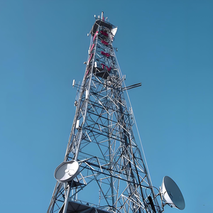 Tour de télécommunications autoportante à 4 pieds en acier cornière de 45m à 80m, galvanisée à chaud, connexion par boulons pour opérateurs 4G/5G - Product Image 2