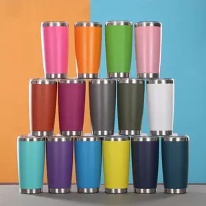 20oz Double Vacuum Insulated Stainless Steel Coffee Tumbler 5D UV Custom Powder Coated Cup With PP Lid Thermal Metal Mug