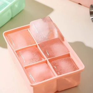 Khay làm đá viên <span class=keywords><strong>silicon</strong></span> bền, an toàn, không chứa BPA, dễ tháo khuôn, có nắp đậy, dùng cho đồ uống - Product Image 4