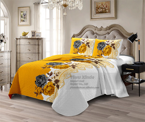 Listo para Enviar, Precio Económico, Cubrecama Acolchado con Fundas de Almohada, Juego de 3 Piezas, Tamaño King - Product Image 3