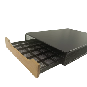 NUEVO DISEÑO Metal Bambú Café <span class=keywords><strong>Nespresso</strong></span> Cápsulas Café Cápsulas Estante Cápsulas Soporte Estante Cajón - Product Image 5