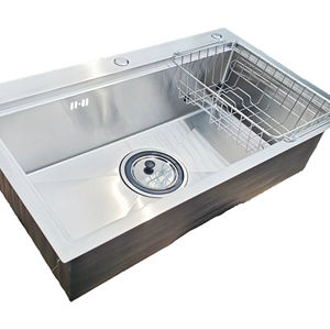 Fregadero de Cocina de Acero Inoxidable 304 Directo de Fábrica, de un Solo Tazón, Diseño Moderno, con Almohadilla Insonorizante y Anticondensación, Tamaño Personalizado - Product Image 1