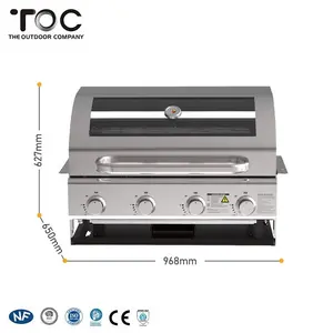 EPR Registered Supplier Garden Tabletop Stainless Steel Barbecue Grill Body Built In BBQ Gas Grill