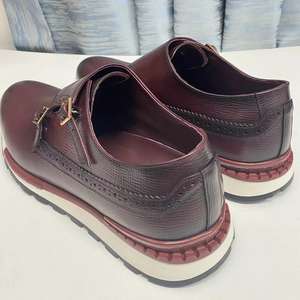 Zapatillas de Hombre, Estilo Brogue, Zapatos para Hombre Maduro, Cuero Vacuno Cepillado, Estilo Monk, Modernos, con Suela Tipo Cupsole, Aspecto Casual pero Sofisticado - Product Image 5