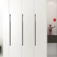 RHETECH Poignée d'armoire et de tiroir noire en alliage d'aluminium massif pour cuisine chambre à coucher meubles d'hôtel et élégant