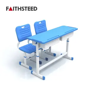Современный дизайн, школьный тендер, низкая цена, Двухместный студенческий стол и стул