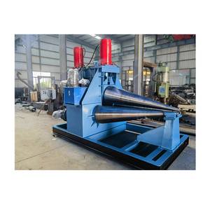 Machine à cintrer les tôles hydraulique à quatre rouleaux 6000 mm pour tôles d'acier, machine à cintrer les tôles à 4 ou 3 rouleaux avec rouleau conique - Product Image 1