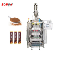 Machine de remplissage et d'emballage VFFS multi-voies 3-en-1 pour poudre/granulés de café instantané, 6 voies, sachets stick, 180-270 sachets/min, alimentaire