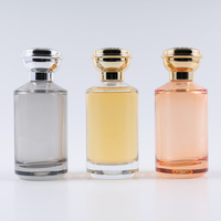 Al por Mayor, Botella de Perfume de Vidrio Transparente Vacía, Redonda, Única, de 30 ml, 50 ml, 100 ml, de Lujo, con Embalaje