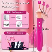 Dames Tweekoppige Multi-Frequentie Clitoris Vibrator Massager Multi-Frequentie Vibratie Pen Seksspeeltjes