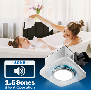 Ventilatore da Bagno Hon&Guan con Luce 45 Watt e Bassa Rumorosità Ventilatore Portatile da Tetto Altri Ventilatori di Ventilazione - Product Image 4