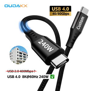 Cable USB 3.2 de 240W 100W 2M 1M 4K, Cable de Carga Rápida Tipo C de 5A, Cables de Datos para Teléfono Móvil y Tableta a Android, Venta al por Mayor - Product Image 1