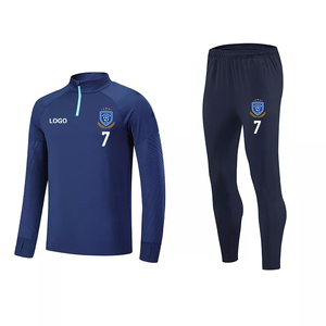 Tuta da <span class=keywords><strong>Calcio</strong></span> Invernale Personalizzata con Mezza Zip in Tinta Unita Nera, Giacca da <span class=keywords><strong>Calcio</strong></span>, Felpa Sportiva - Product Image 4