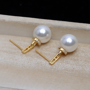 Boucles d'oreilles en argent S925 pour femme, cheveux de fœtus, perles DIY, 8-9 pouces avec plateau à bijoux vide, 3977-Findings & Components - Product Image 2